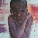 Steve McCurry schilderij vluchteling jongetje