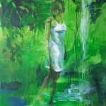 Jacqueline-Engels-groen-schilderij-painting-acryl-contemporaryart-dutchart-figuratief-figurative-portret-model-